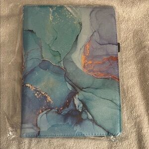 Blue and Orange Marble Patterned IPad / tablet Cover
